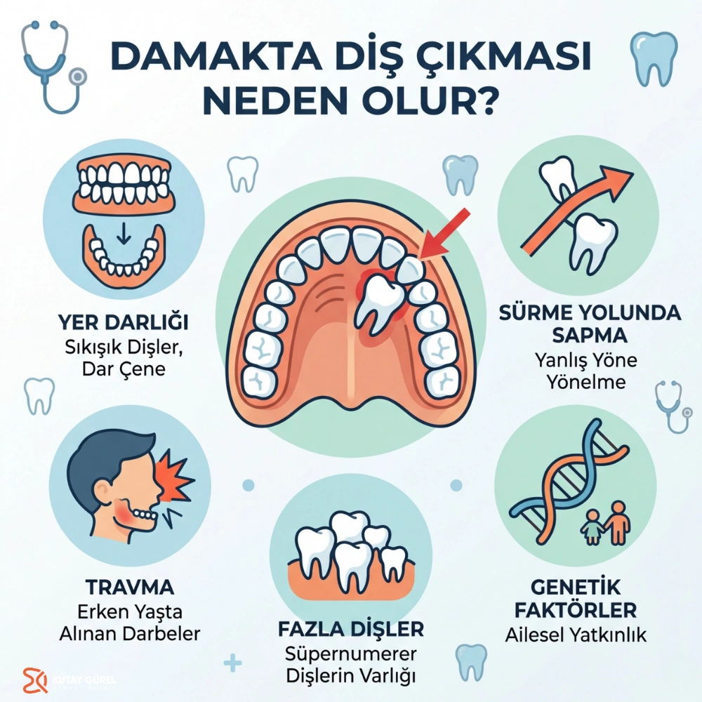 üst damakta diş çıkması